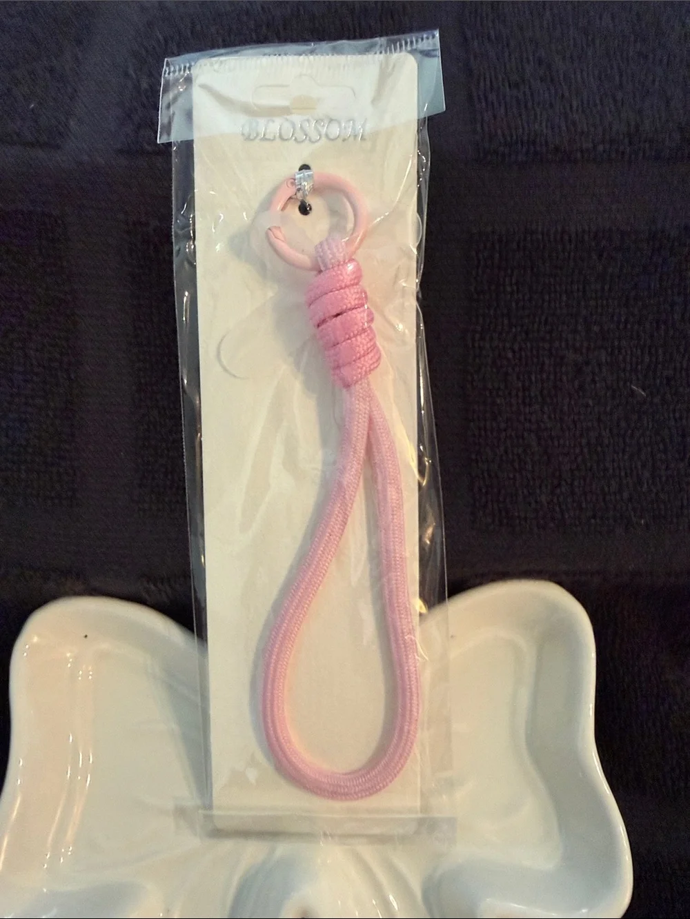 Pink Rope Key Loop Key Holder